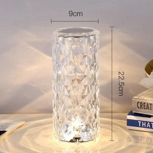 Crystal Rose Dimond 16 Colour RGB Charging Mode LED Night Lights - USB Remote Night Lamp