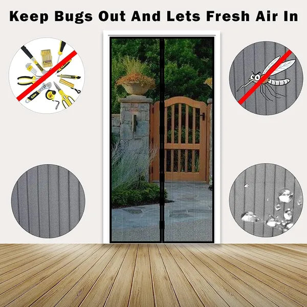 Mesh Screen Net Home Magnetic Foldable Anti Mosquito Door Curtains