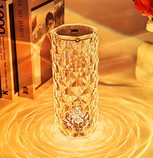 Crystal Rose Dimond 16 Colour RGB Charging Mode LED Night Lights - USB Remote Night Lamp