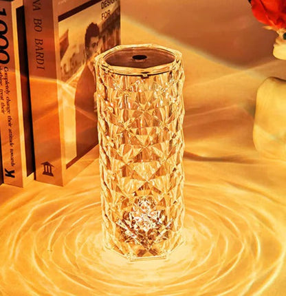 Crystal Rose Dimond 16 Colour RGB Charging Mode LED Night Lights - USB Remote Night Lamp