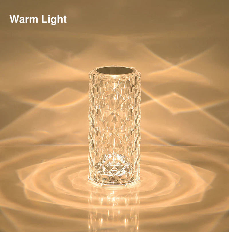 Crystal Rose Dimond 16 Colour RGB Charging Mode LED Night Lights - USB Remote Night Lamp