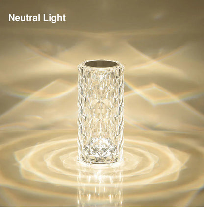 Crystal Rose Dimond 16 Colour RGB Charging Mode LED Night Lights - USB Remote Night Lamp