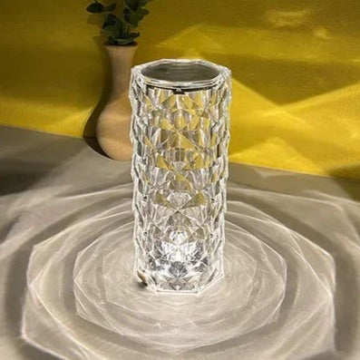 Crystal Rose Dimond 16 Colour RGB Charging Mode LED Night Lights - USB Remote Night Lamp