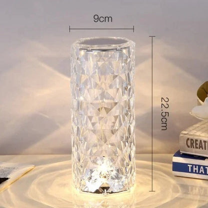Crystal Rose Dimond 16 Colour RGB Charging Mode LED Night Lights - USB Remote Night Lamp